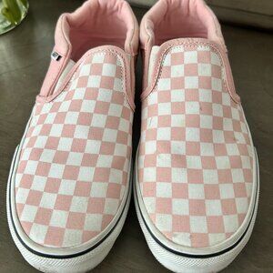 Size 5 Vans Pink Checkered Shoes